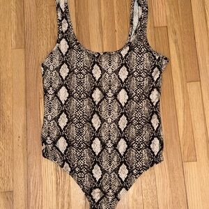 Guess Black and Cream Bodysuit